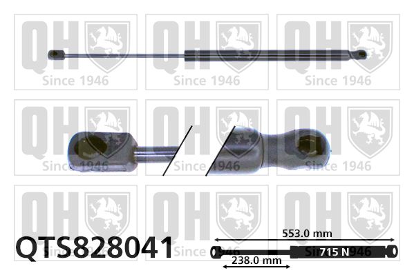 QUINTON HAZELL Газовая пружина, крышка багажник QTS828041